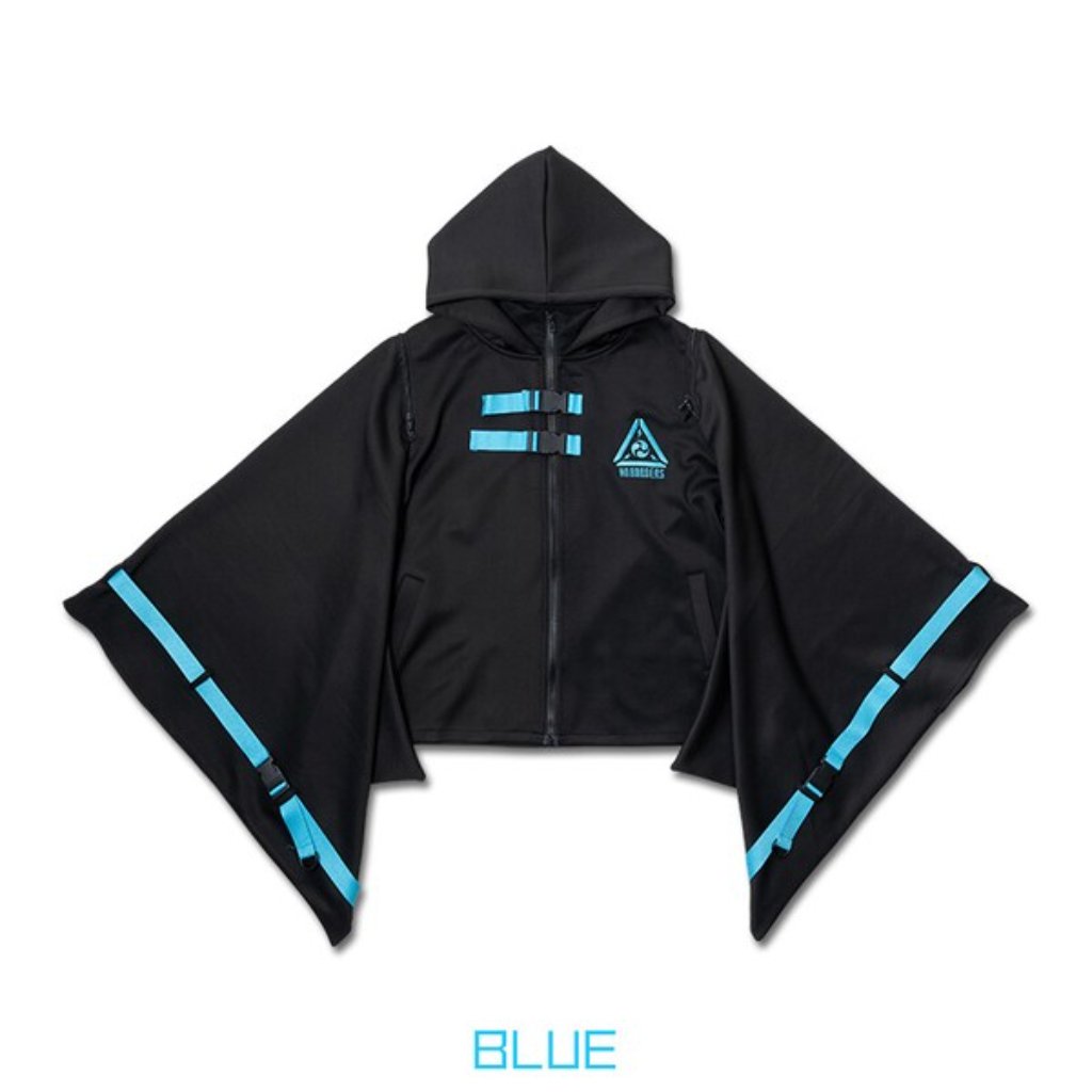 New Acdc Rag - Uzurai Cyberpunk Tech Kimono Black Blue Jacket